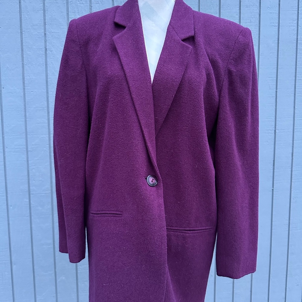 Pretty Plum Wool Blend Blazer - Picture 3 of 11